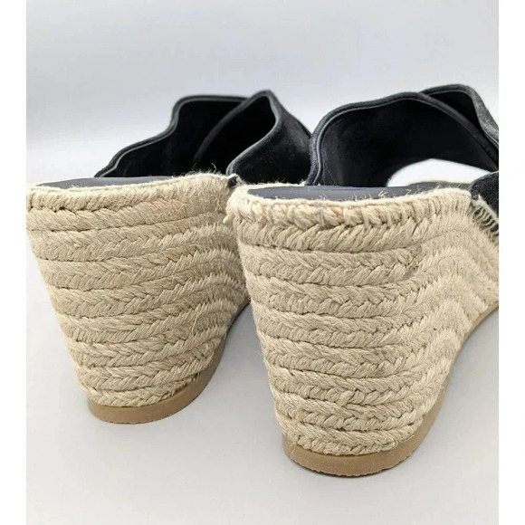 Vince Gaelan Square Toe Crisscross Espadrille Wedge Sandals Size 9.5M MSRP $250 - Picture 5 of 7